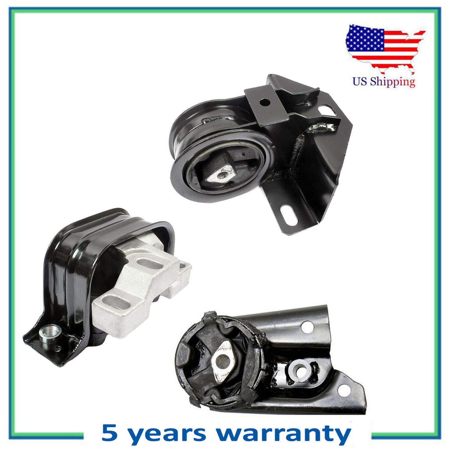 3PCS Engine Motor & Trans Mount For 1996 Dodge Stratus 2.0L 2867 2841 5212