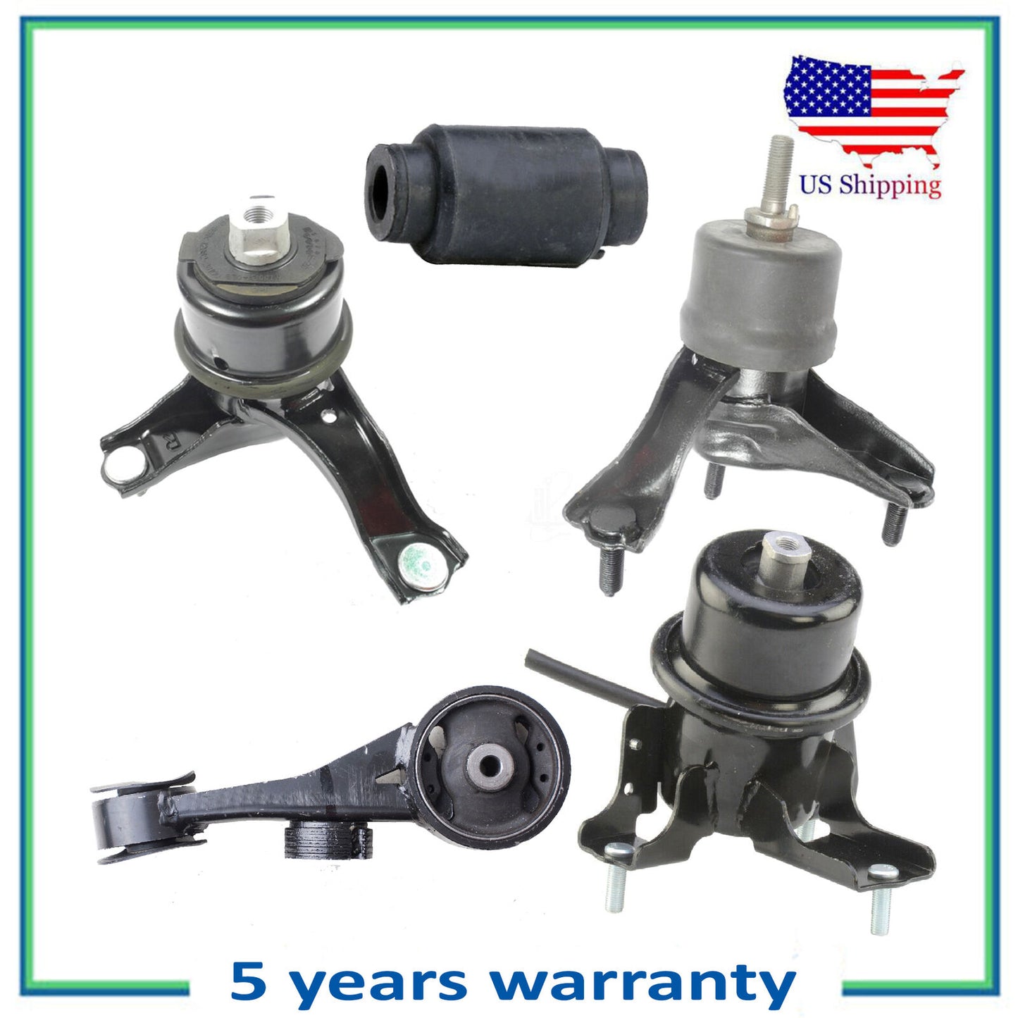 MotorKing Pour 15-20 Toyota Sienna 3.5L Fwd Moteur & Trans Montage Set 5PCS