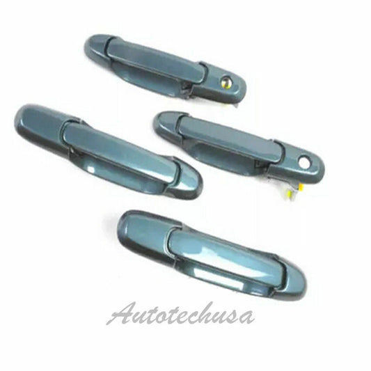 DS463 Set 4 pcs Outside Door Handle For 98 99-03 Toyota Sienna Sailfin Blue 8N7