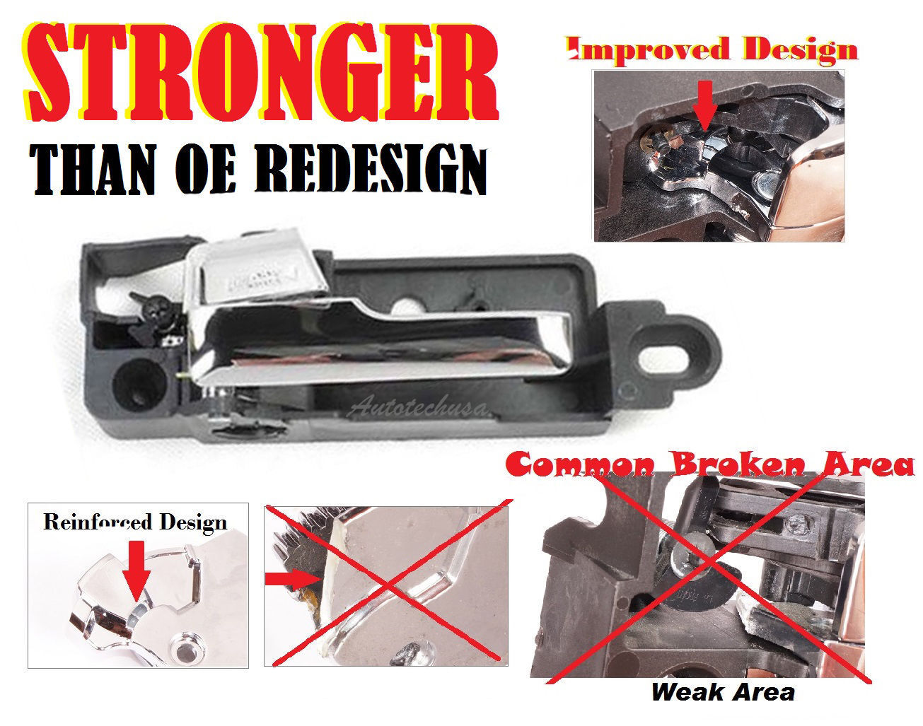 DS370 Interno Porta Manico Posteriore Coppia Set Per Ford Fusion Mercury Lincoln
