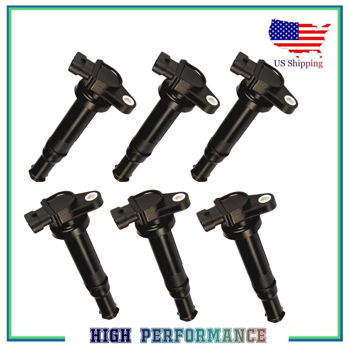 Juego 6PCS Encendido Bobina Para UF554 5C1782 C1725 Kia Optima Hyundai Santa Fe