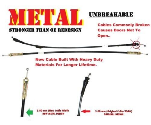For E150 E250 E350 E450 UPGRADED METAL Rear Left Hinge Door Lower Latch Cable