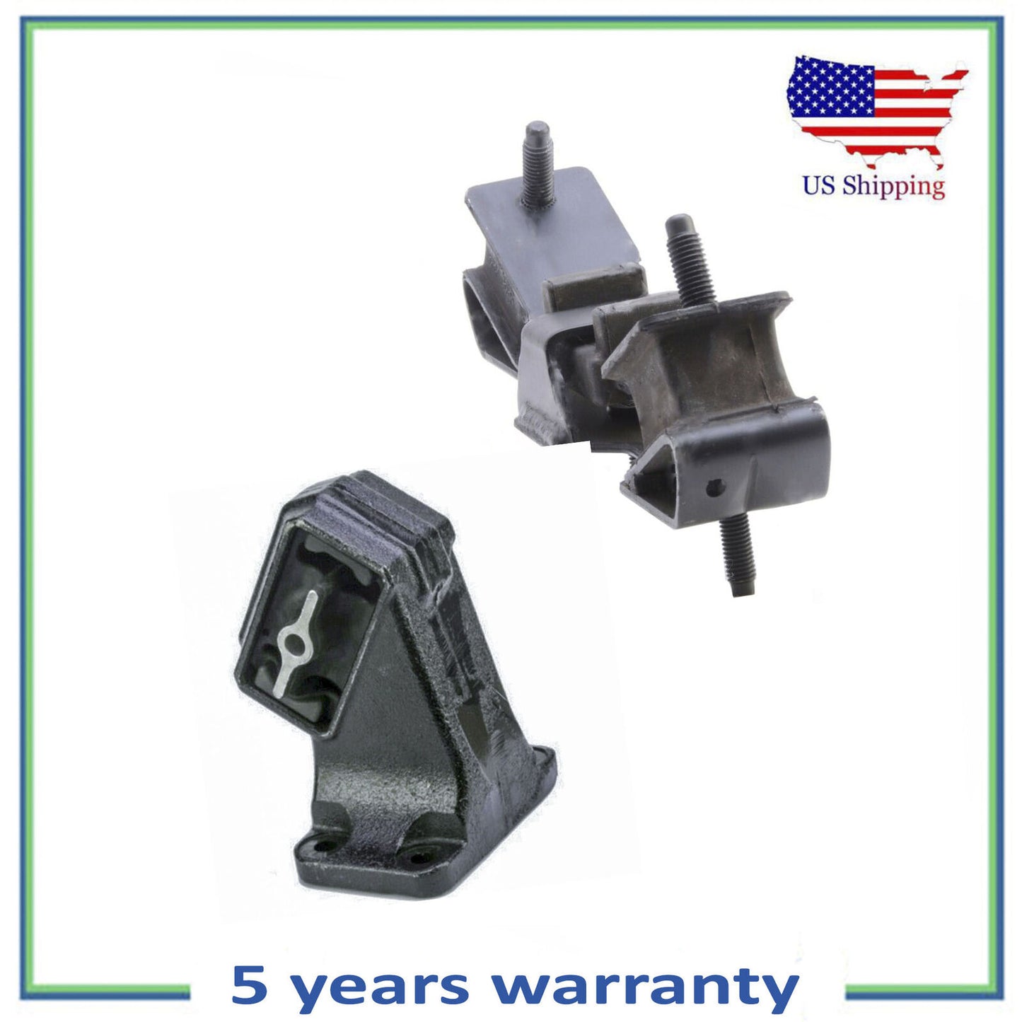 2PCS Front Left Engine Motor Mount & Trans. Mount For 13-18 Ram 2500, 3500 6.7L