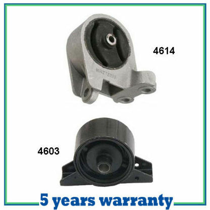M600 Front & Rear Engine Motor Mount Set 2PCS For 00-05 Mitsubishi Eclipse 3.0L