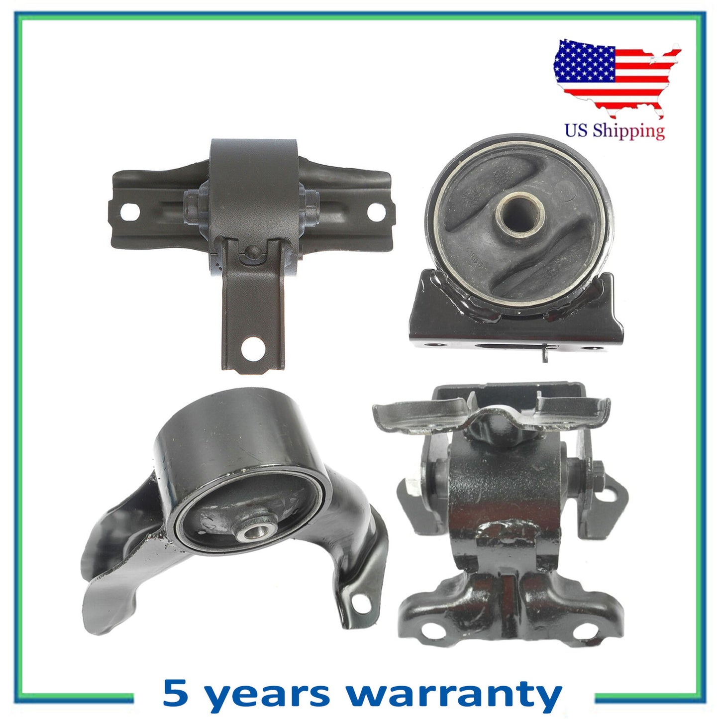Set FWD Engine Motor & Trans Mount Manual For 2011-2015 Mitsubishi Outlander 2.0