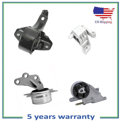 4PCS Motore & Auto Trans Montante Per 2008-2010 Chevrolet Malibu 2.4L 4 Velocità