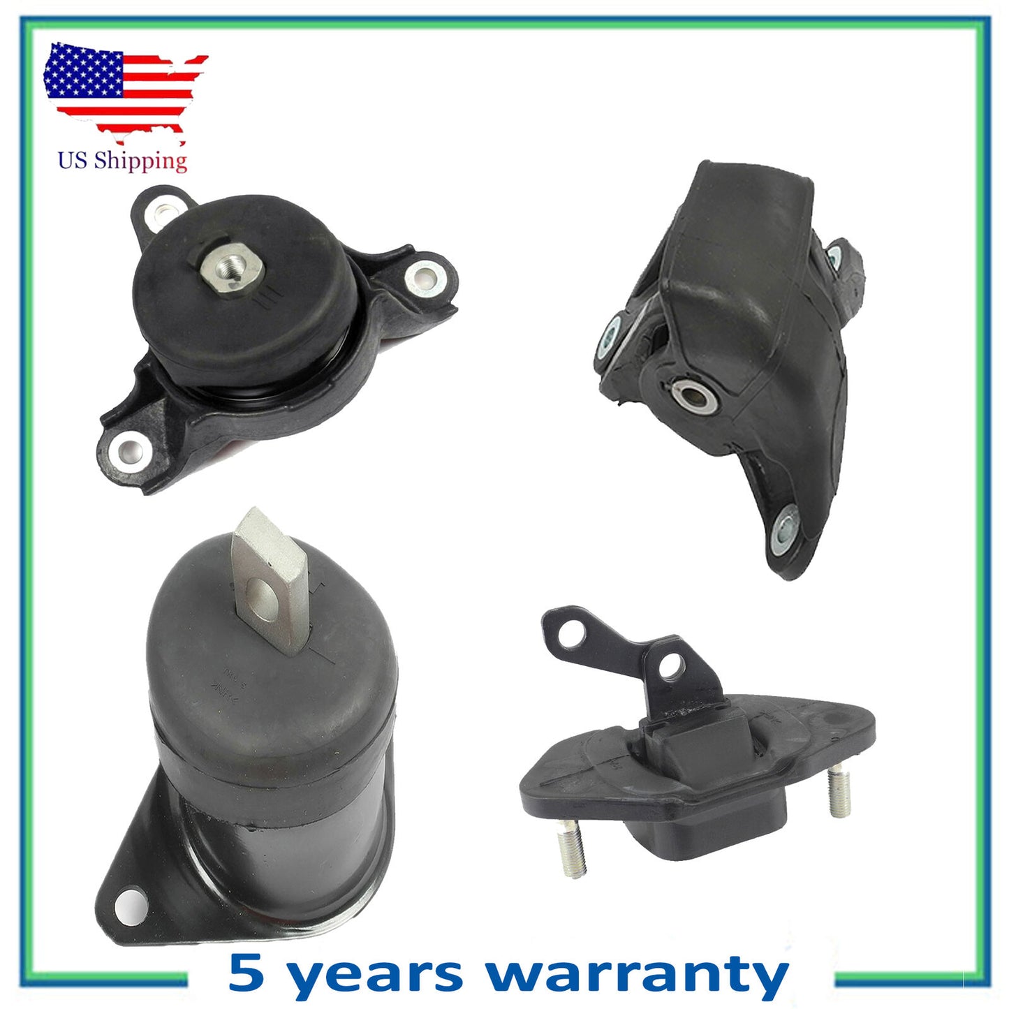 For 08-12 Honda Accord, 09-13 Acura TSX 2.4L Engine Motor & Trans Mount AUTO