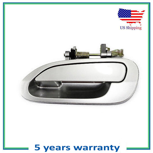 Rear L Outside Door Handle For 98-2002 Honda Accord NH623 Satin Silver Metallic