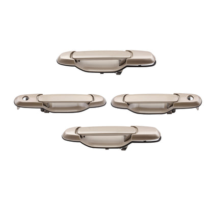 Set of 4 PCS New Outside Door Handle For 1998-2003 Toyota Sienna Sable Pearl 4N7