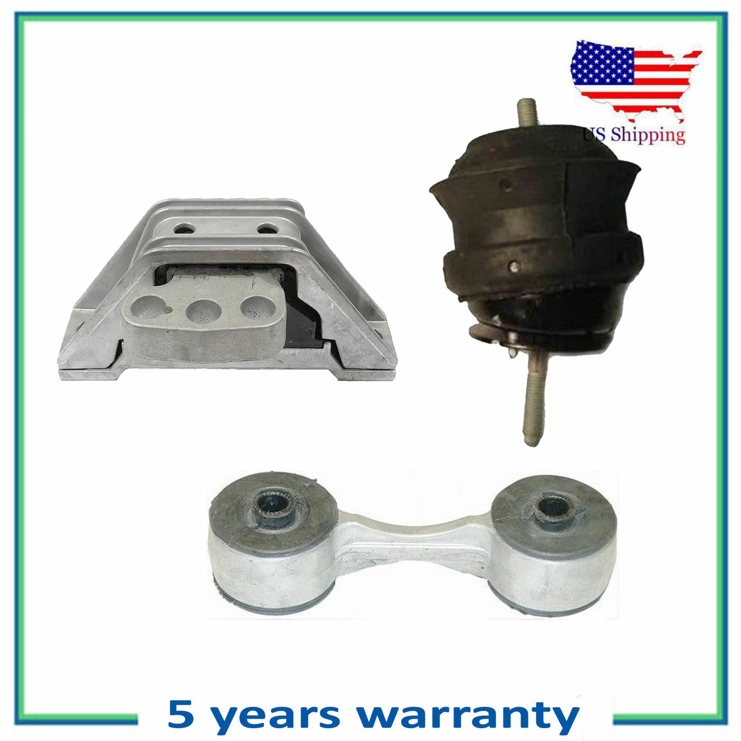 3PCS Set M2351 Moteur & Trans Montage Pour 1998-1999 Cadillac Seville 4.6L