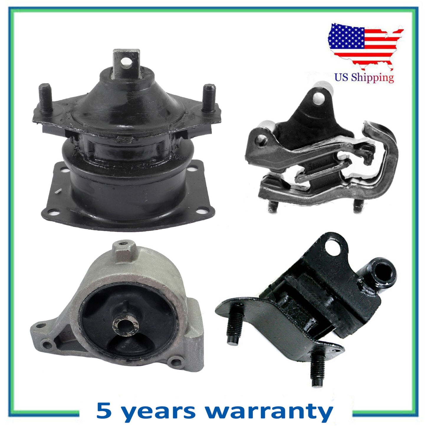 Set 4PCS Motore Motot & Trans. Montante W/ Auto Per 2010-2014 Honda Ridgeline