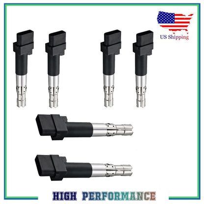 6PCS UF661 95860210100 5C1845 Accensione Bobina Per 2011-2017 Porsche Cayenne