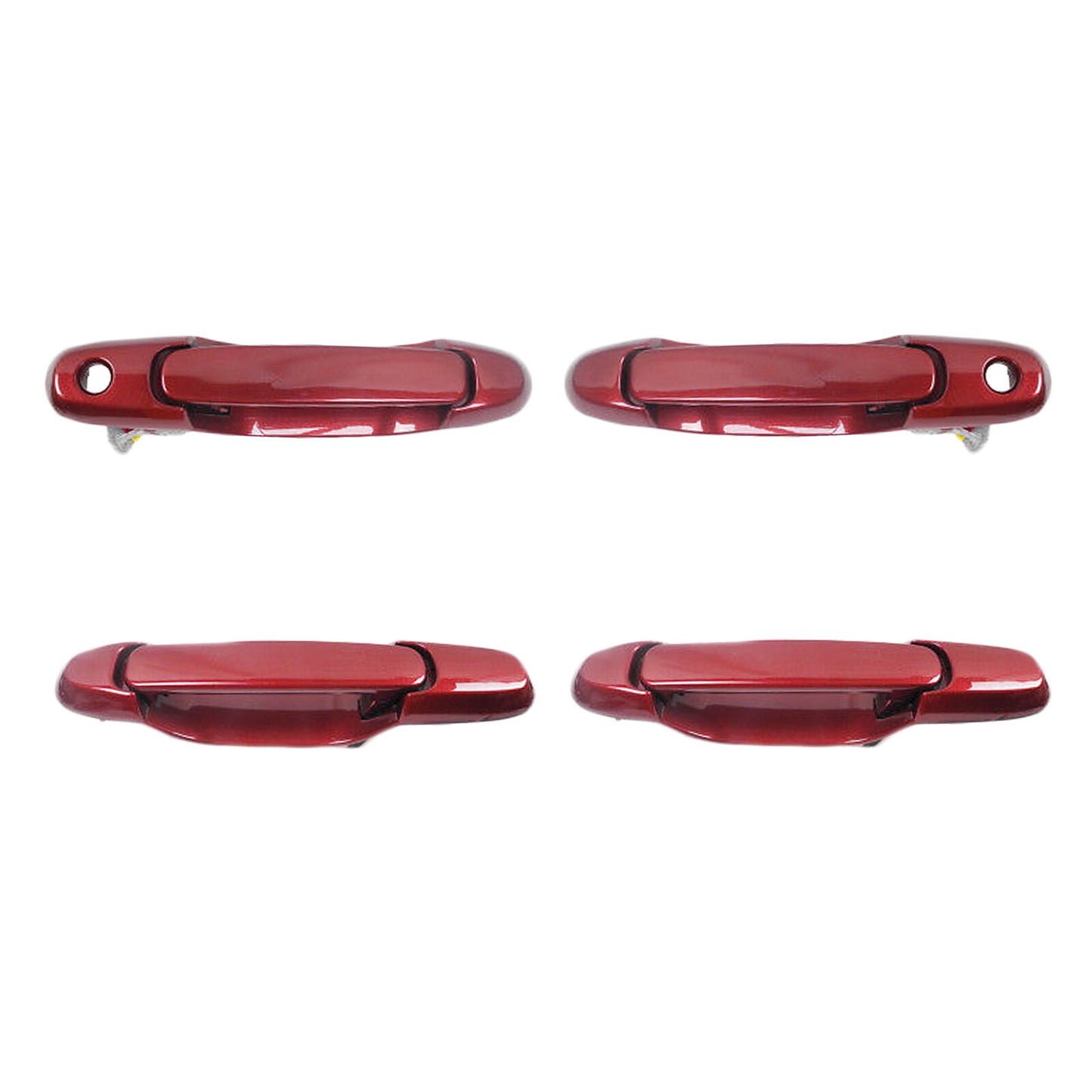 Set 4 PCS Outside Door Handle For 1998-2003 Toyota Sienna Sunfire Red Pearl 3K4