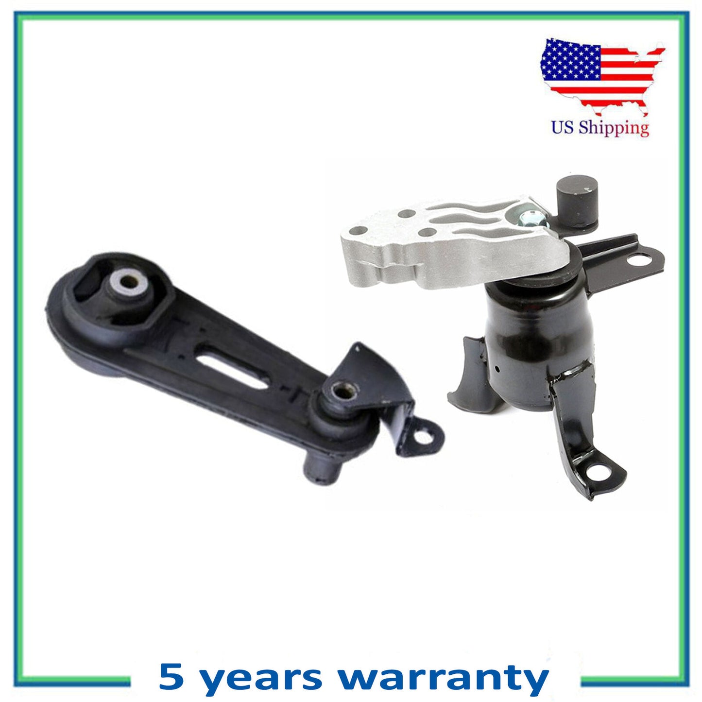 Set 2PCS Engirn Motor Mount W/ Automatic Transmission For 2011-2014 Mazda 2 1.5L