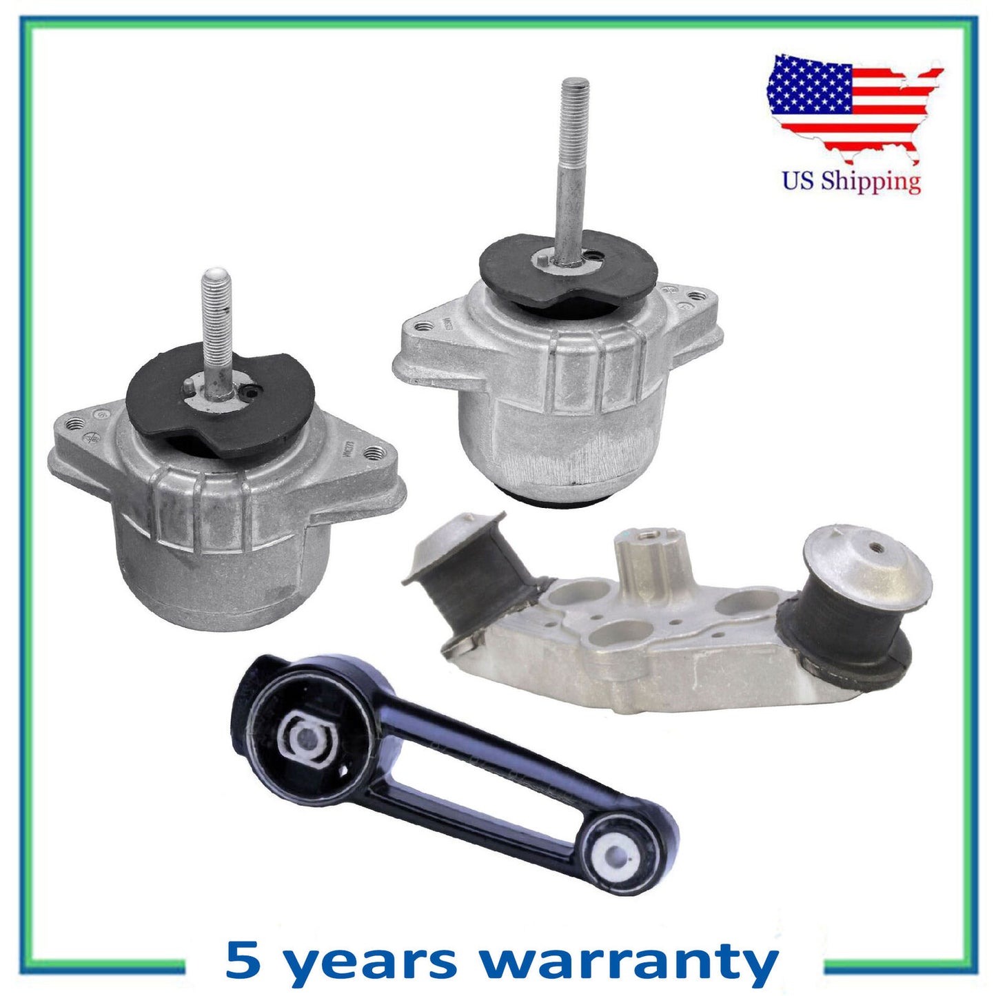 4 PCS Motor & Auto Trans Mount For Porsche Panamera 14-16 3.0 No Hybrid 11-16