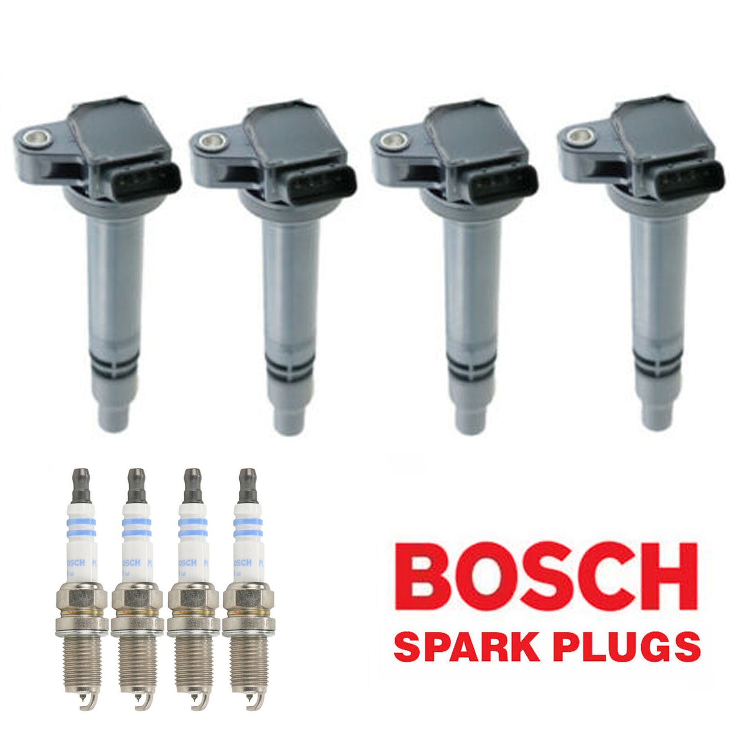 4x OEM Quality Ignition Coil & 4x Bosch Platinum Spark Plug For Matrix Vibe 1.8L