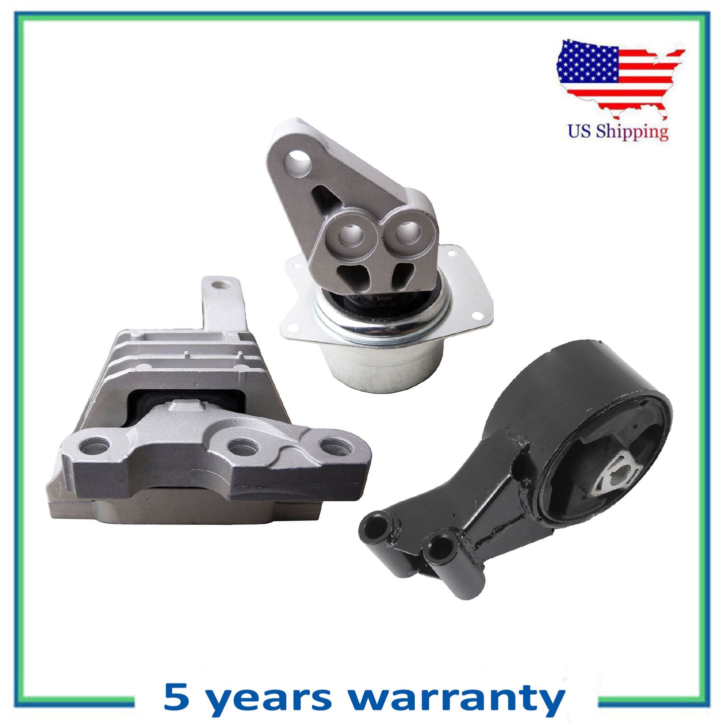 Set 3Pcs Engine Motor and Transmission Mount For 10-16 Cadillac SRX 3.0L 3.6L