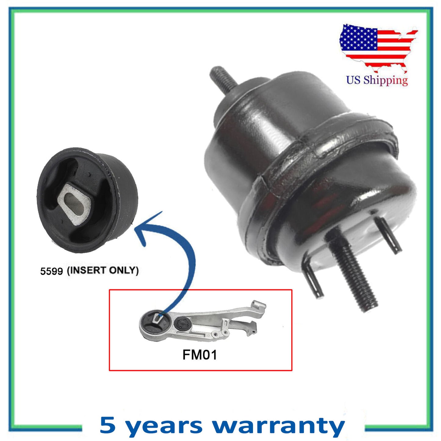 2PCS FM01 Superiore Torque Montante Boccola & Anteriore Sinistro / Trans A