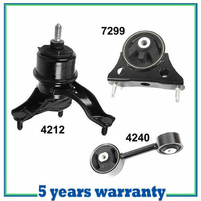 Engine Motor & Torque Strut Mount 3PCS For 2004-2007 Toyota Highlander 2.4L 2WD