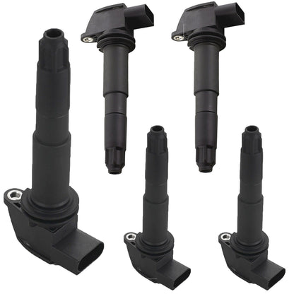 5PCS UF513 5C1438 94860210400 Ignition Coil For 2004-2005 Porsche Carrera GT 5.7