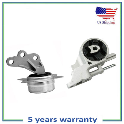 2PCS Front & Center Trans Mount for Auto for 08-10 Chevrolet Malibu 2.4L 4 Speed