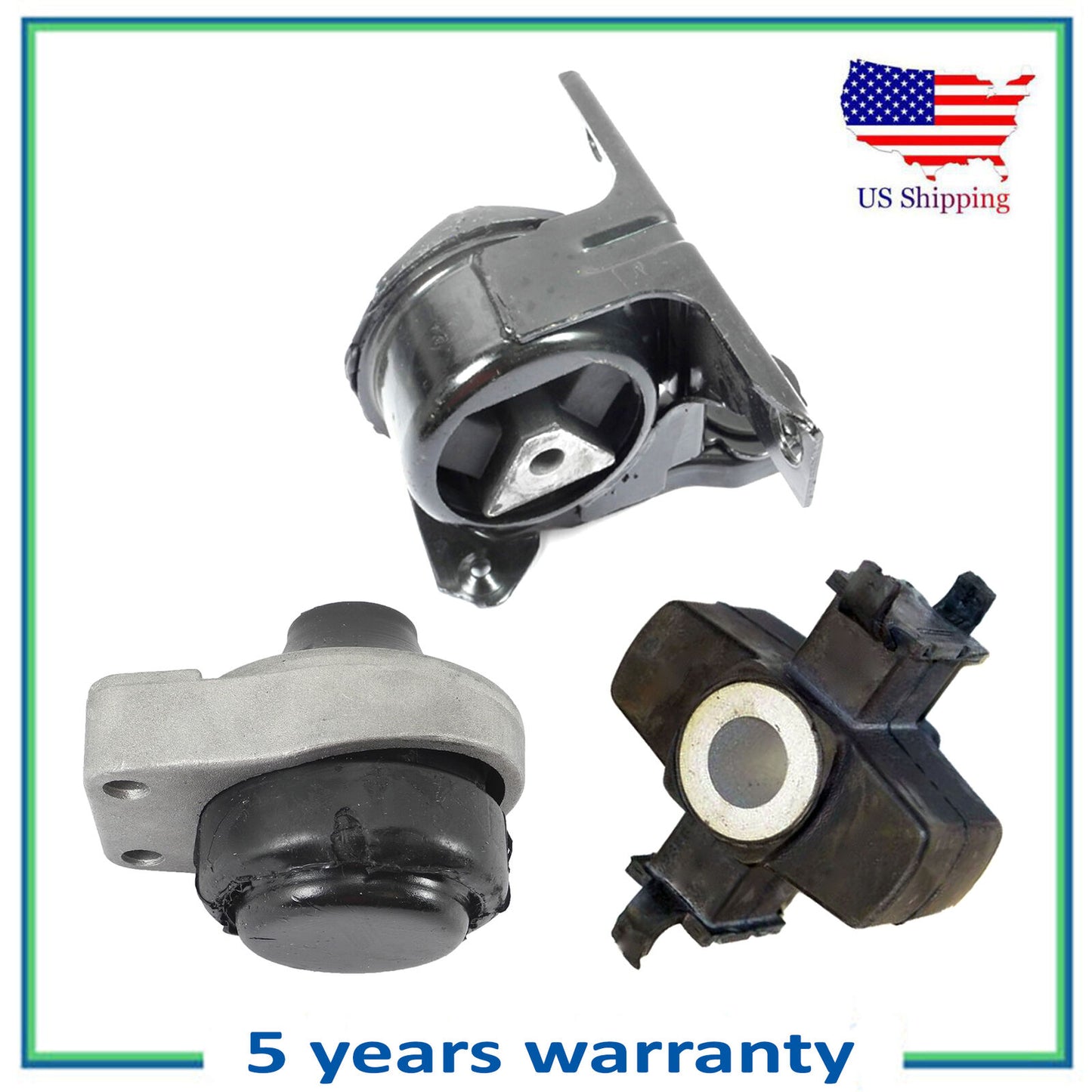3PCS Engine Motor & Trans Mount For 1998-2000 Ford Contour Cougar Mystique 2.0L