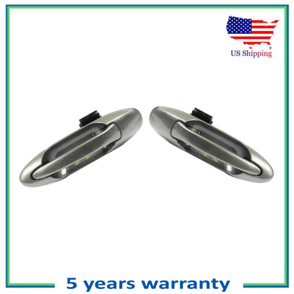 Rear Pair Outside Door Handle For 1D6 Silver Sky Metallic Toyota Tundra Sequoia