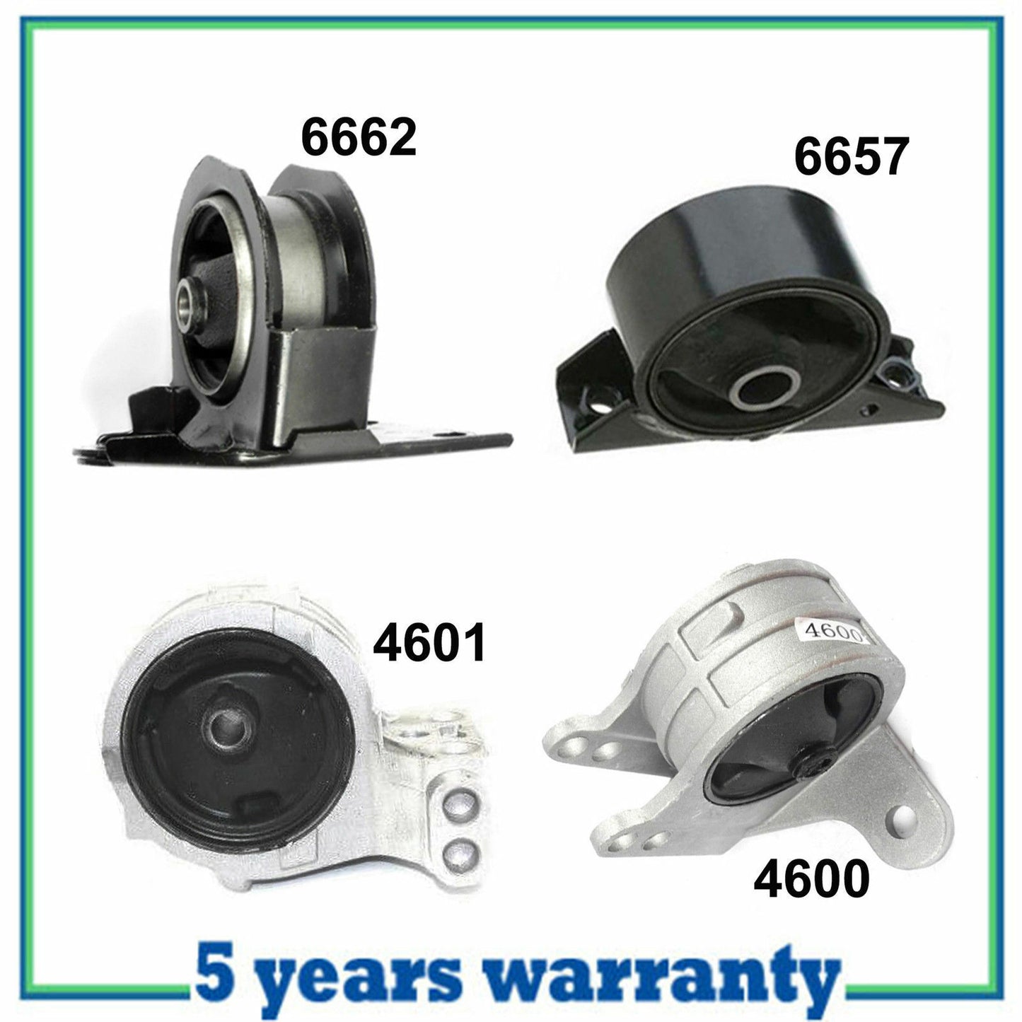 Motor & Trans Mount Auto For Sebring Avenger Eclipse 2.0L 4600 4601 6657 6662