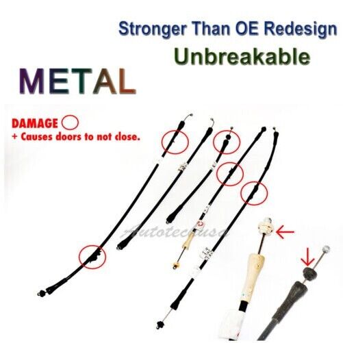 For E150 E250 E350 E450 UPGRADED METAL Rear Left Hinge Door Lower Latch Cable