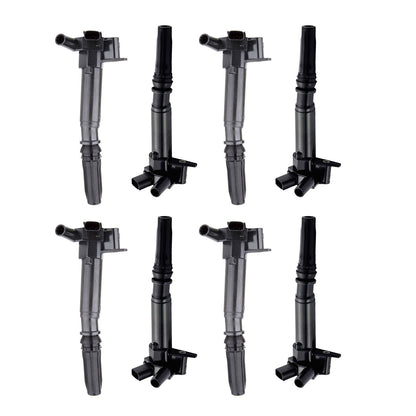 Set 8PCS UF639 DG526 LH & UF631 DG525 RH Ignition Coil For 10-14 Ford F-150 6.2L