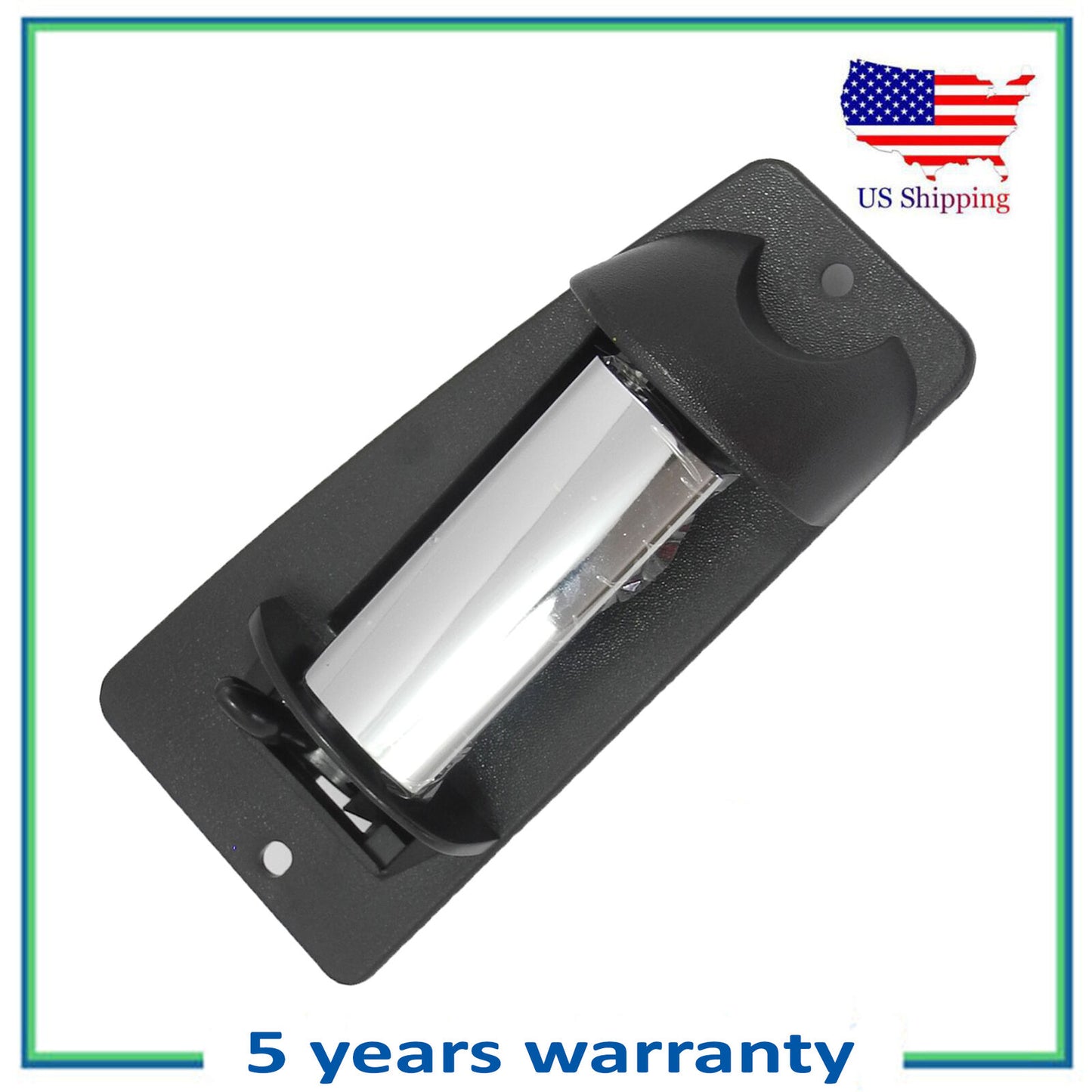Rear Right Outer Door Handle For Chevrolet Silverado GMC Texture Black & Chrome