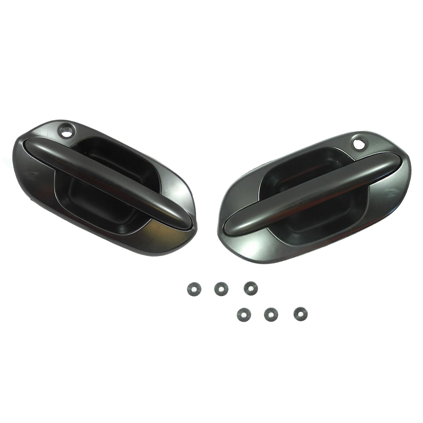 Front Pair Outside Door Handle 2PCS Set For 03-04 Honda Odyssey Texture Black