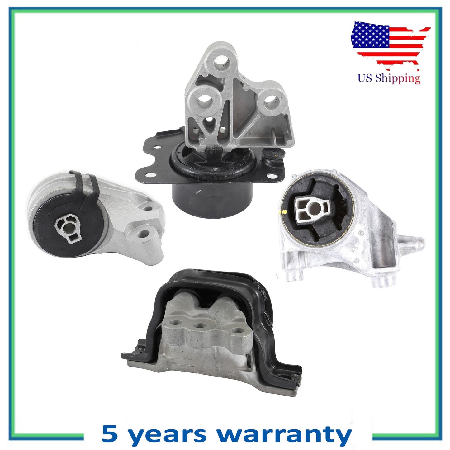 Set 4Pcs Engine Motor & Trans Mount For 10-17 Chevrolet Equinox GMC Terrain 2.4L