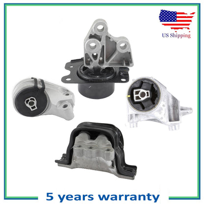 Set 4Pcs Engine Motor & Trans Mount For 10-17 Chevrolet Equinox GMC Terrain 2.4L