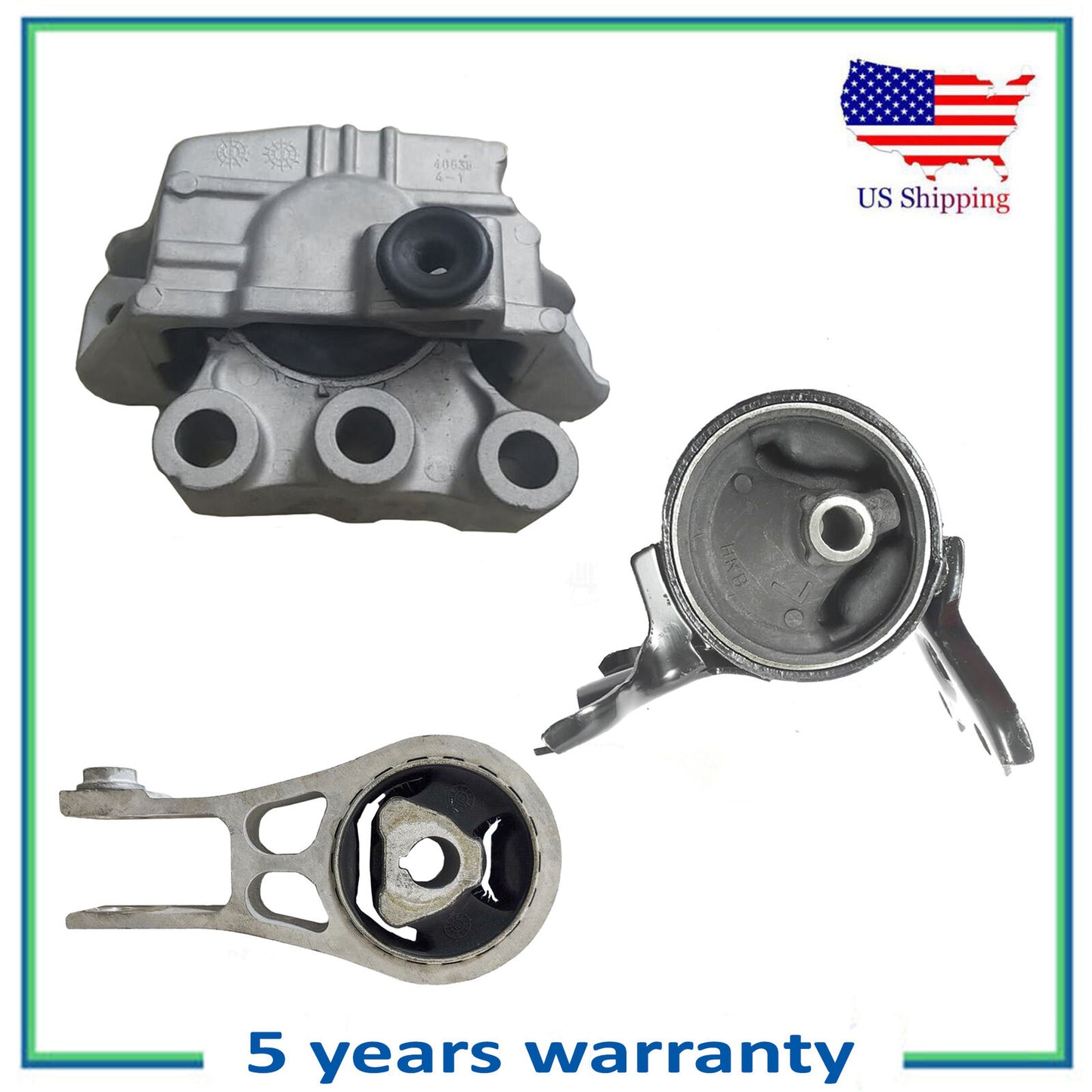 3PCS Motor & Auto Trans Montaje Para 2017 Jeep Compass 2.4L 6 Velocidad Edd Eng