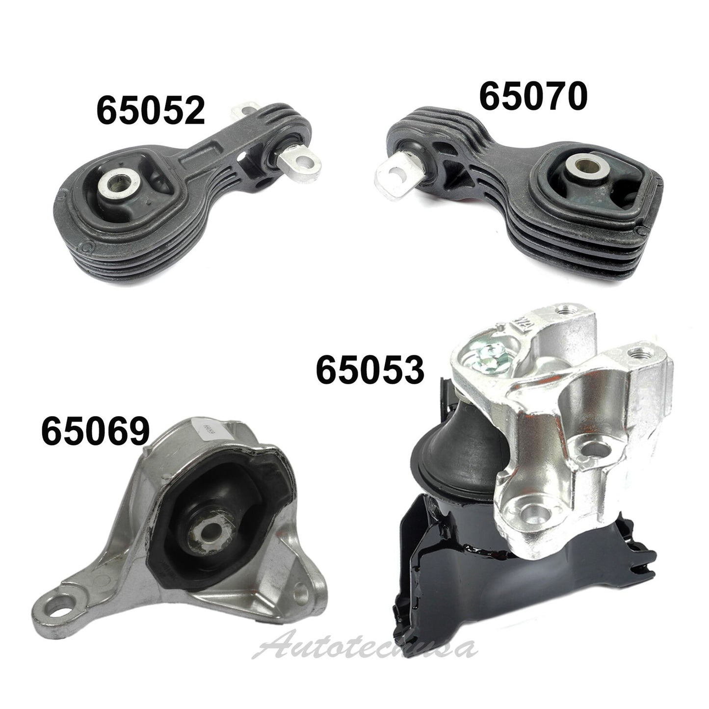 Engine Motor & Trans Mount 12-14 For Honda CR-V 2.4L 65052 65053 65069 65070