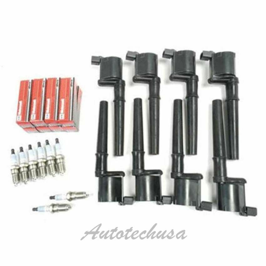 FOR FORD SET 8 IGNITION COIL DG512 With 8 SPARK PLUG SP493 IC059 B254 8