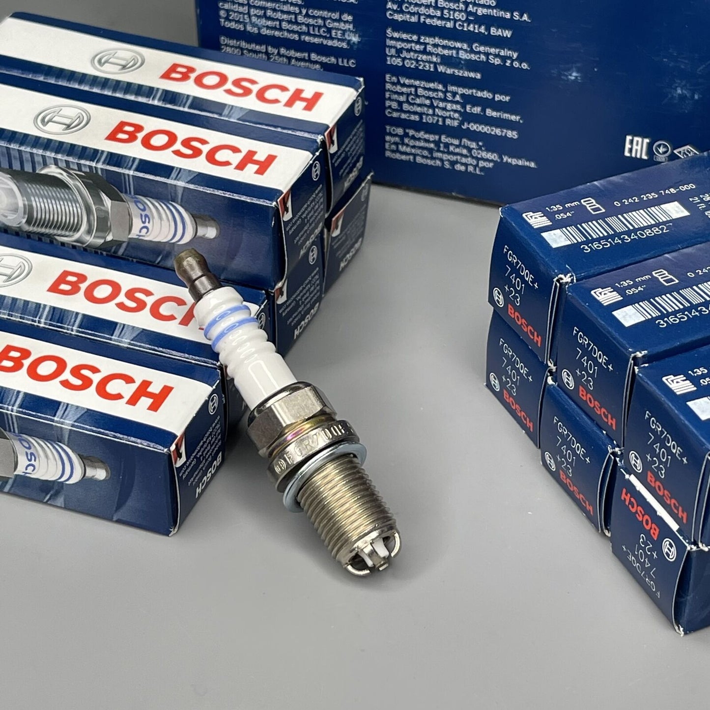 Bosch Nickel Spark Plug 7401 10PCS For AUDI A4 A6 S4 PEUGEOT 405 VW PASSAT VOLVO