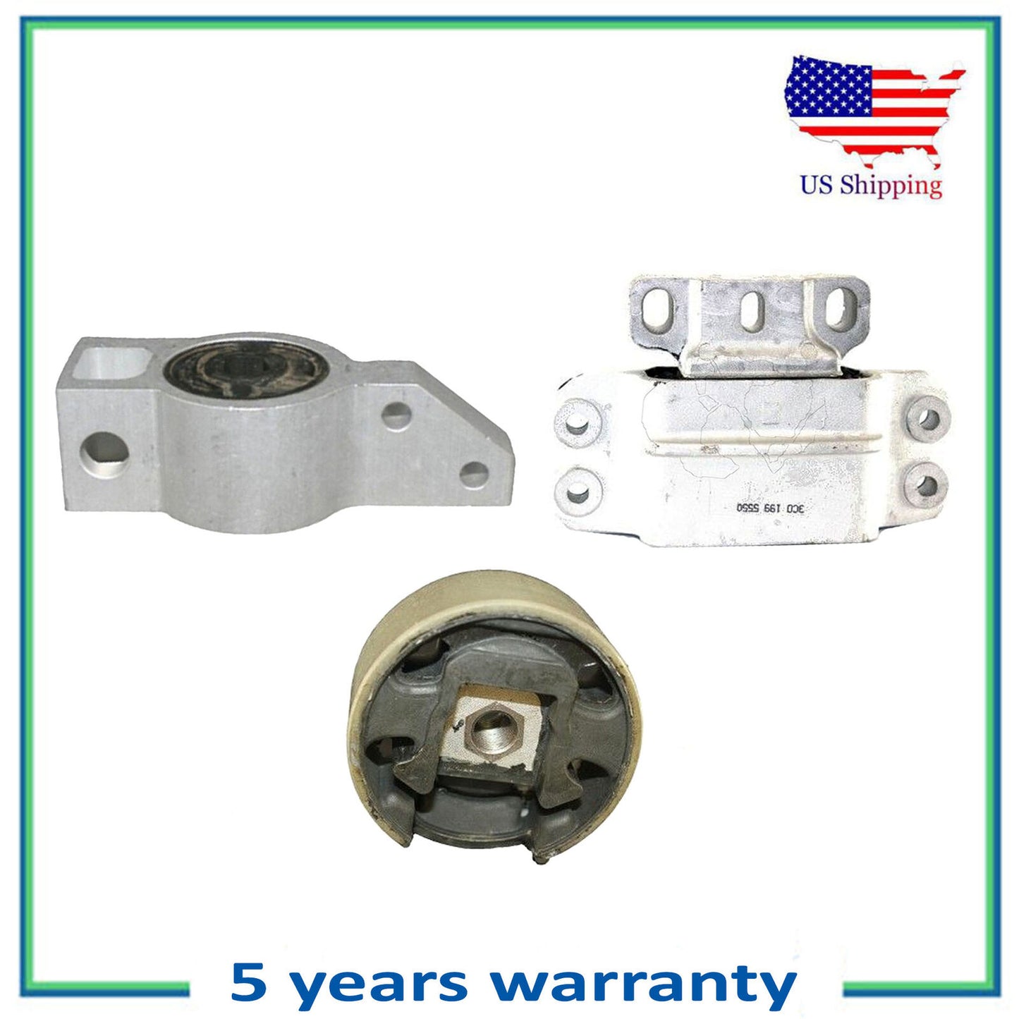 3PCS Motore & Trans Montante Per Manuale VW Jetta Coniglio 2.5L 6964 6969 6959