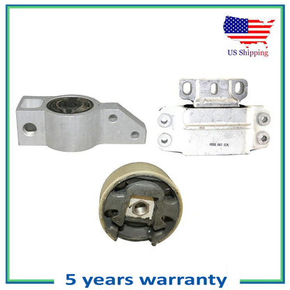 3PCS Motore & Trans Montante Per Manuale VW Jetta Coniglio 2.5L 6964 6969 6959