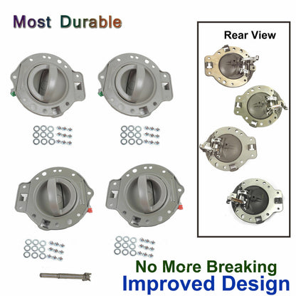 Amélioré Intérieur Porte Poignée Set 4 Pour 2006 2007-2010 Jeep Commander Gris