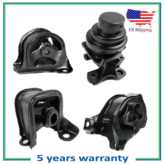 Set 4PCS Engine Motor & Trans Mount Manual For 94-95 Honda Accord 2.2L DX LX