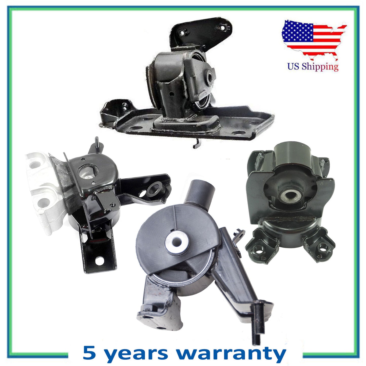 Set 4 PCS Engine Motor & Transmission Mount For 06-12 Toyota RAV4 3.5L V6 FWD