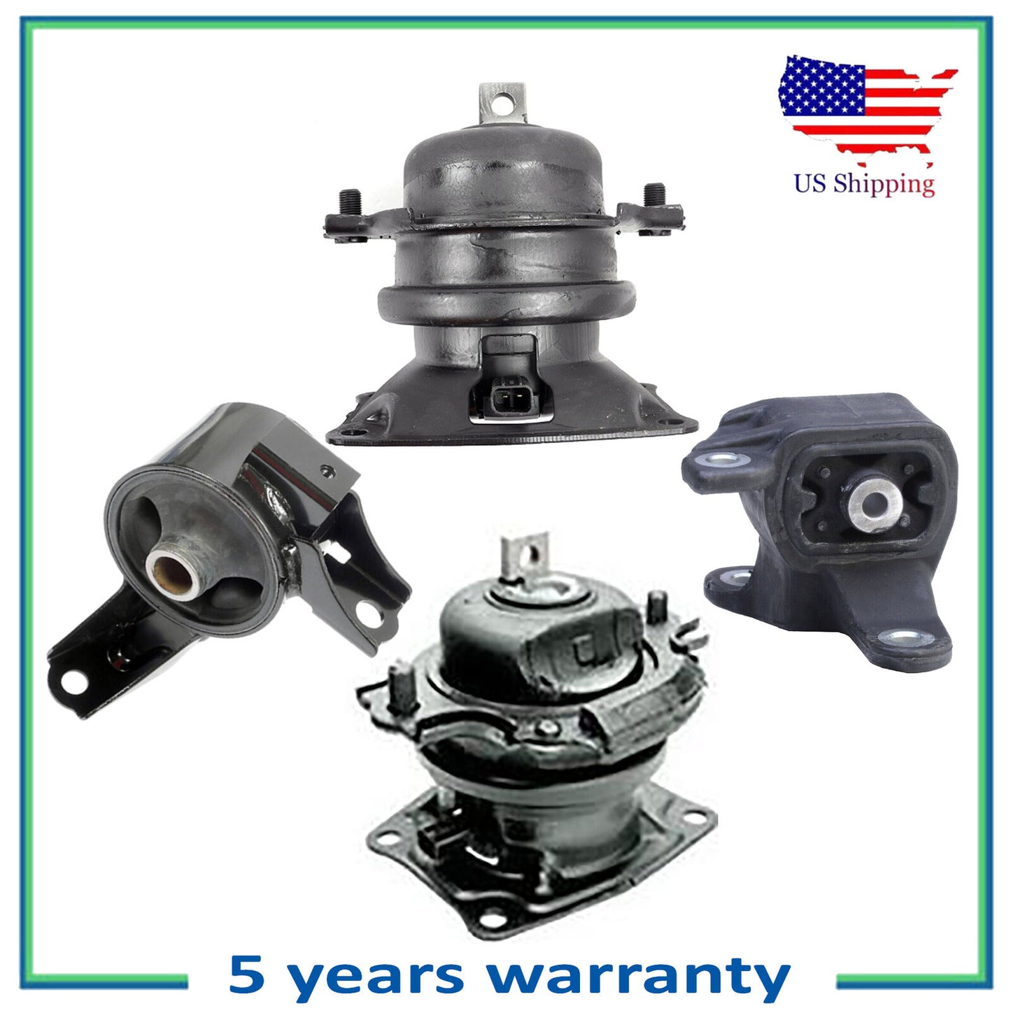 Set 4 PCS Engine Motor & Auto Transmission Mount For 11-17 Honda Odyssey 3.5L