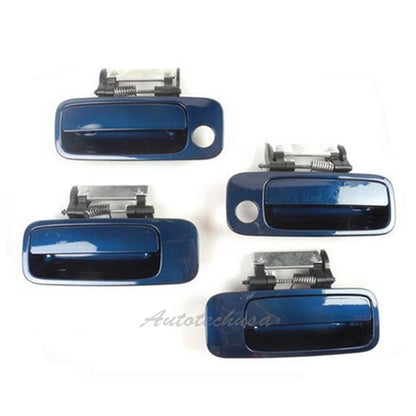 Para 2000-2004 Toyota Avalon Juego De 4 Piezas 8Q0 Azul Exterior Puerta Mango De