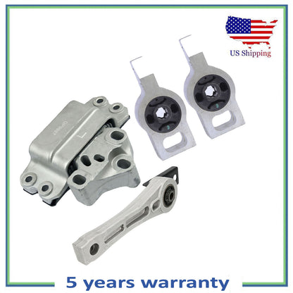 4PCS Engine, Manual Trans & Torque Strut Mount For 09-16 Volkswagen Tiguan 2.0L