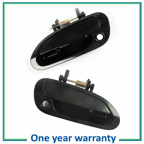 Front Left +Right Outside Door Handle Smooth Black DS467 For 98-02 Honda Accord