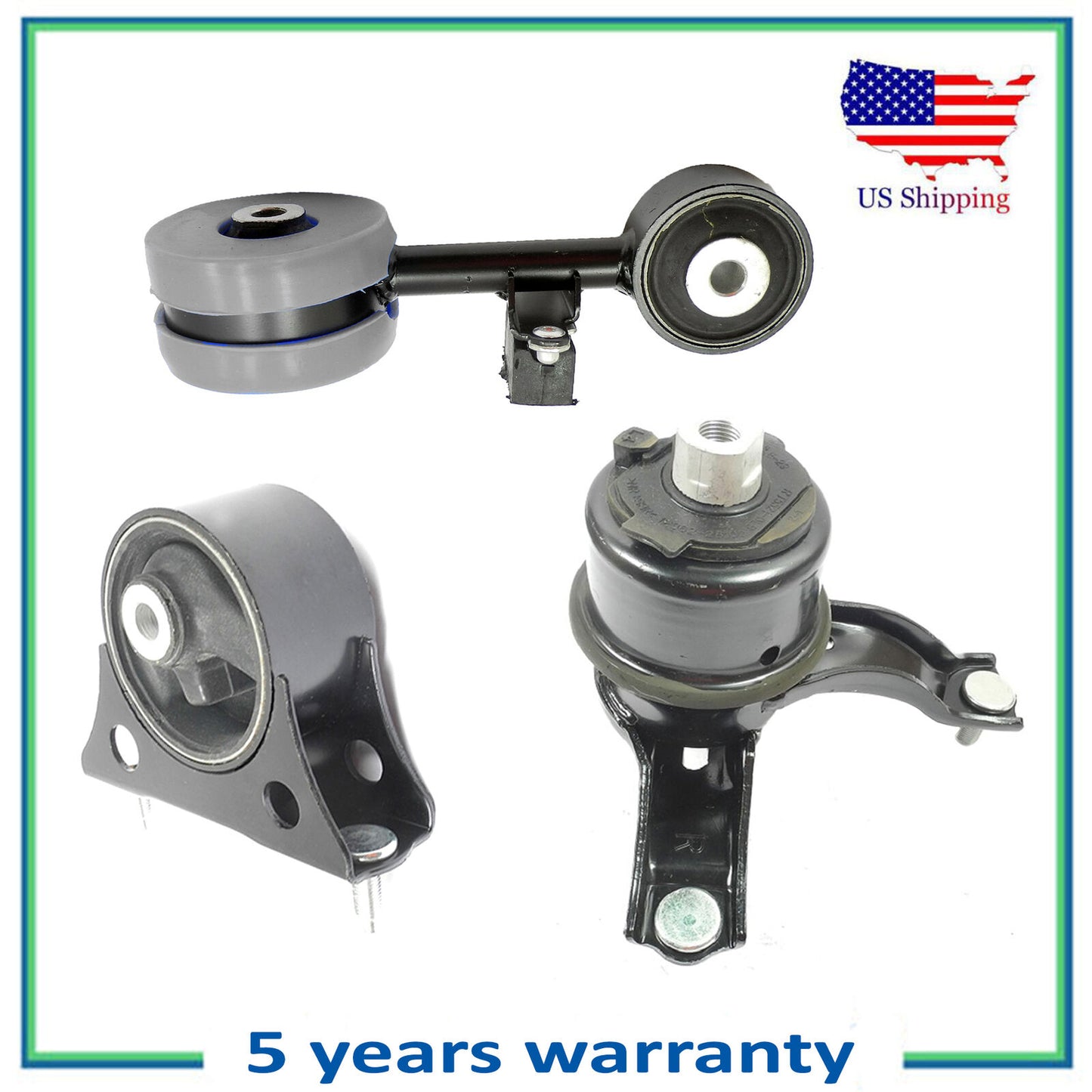 Juego 3PCS Motor Montaje Poliuretano Para 01 02 03 Toyota Montañés 2.4L 4WD