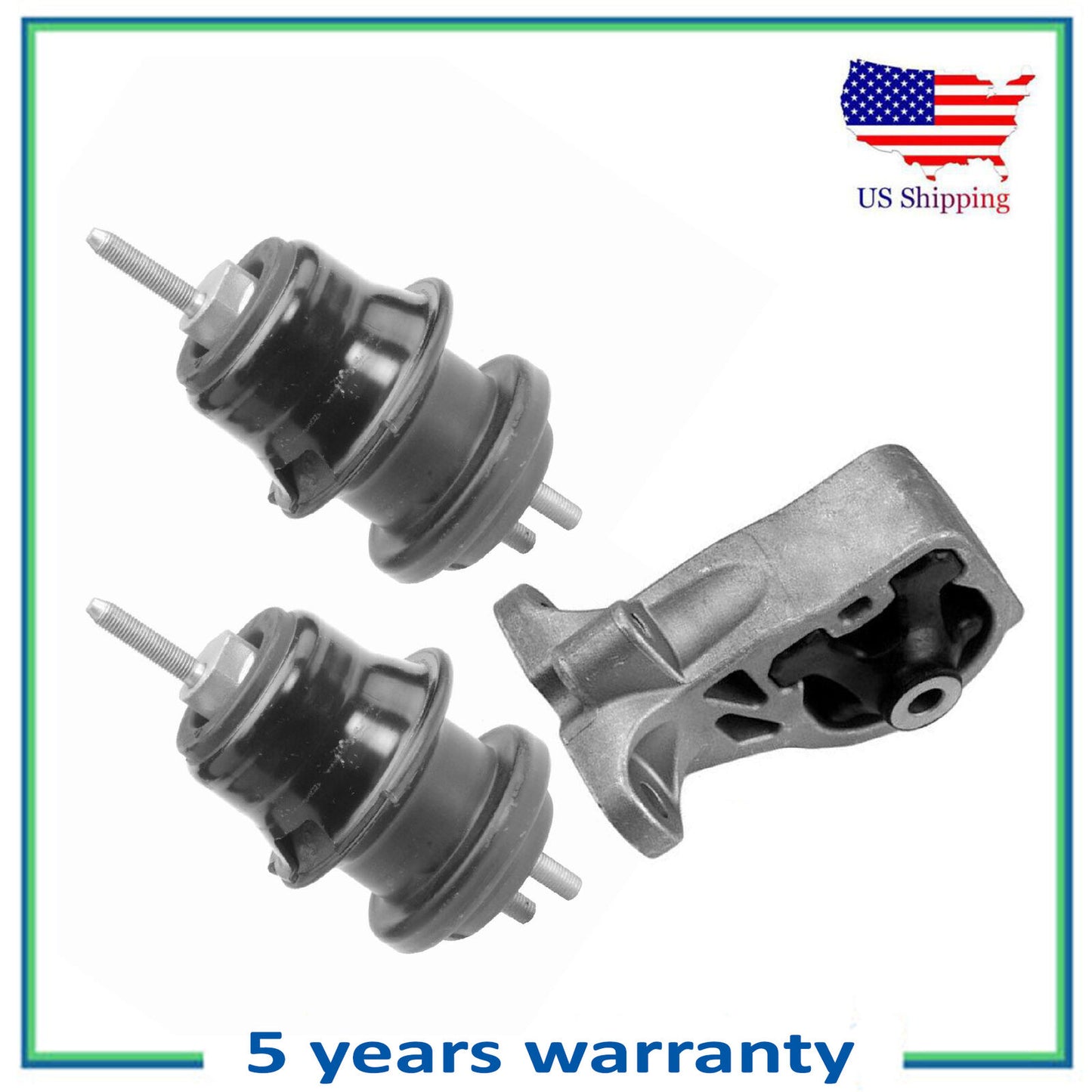 Set 3PCS MotorKing Engine Motor Mount For 2010-2012 Subaru Legacy Outback 2.5L