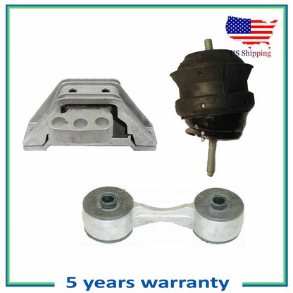 3PCS Juego M2351 Motor & Trans Montaje Para 1998-1999 Cadillac Seville 4.6L